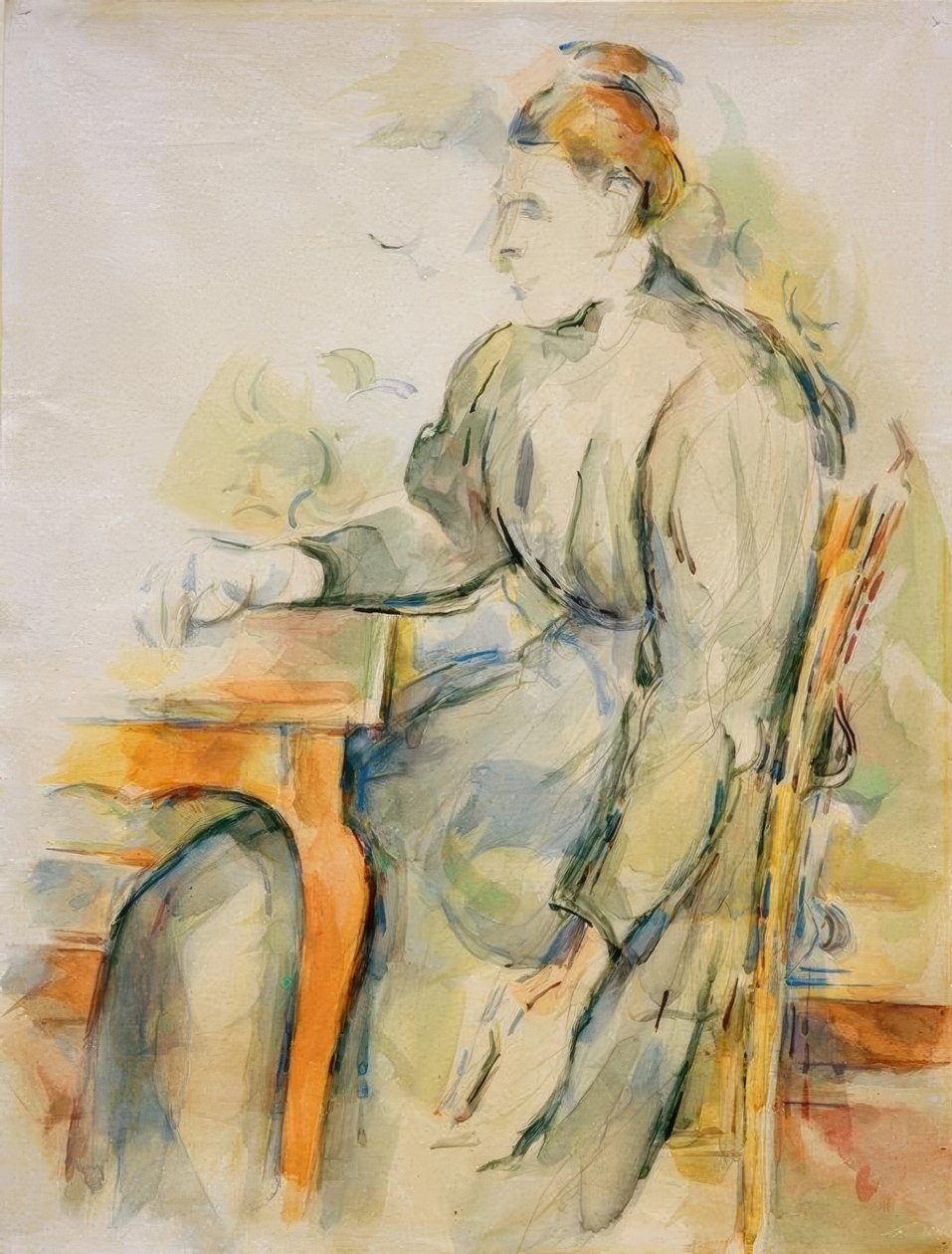 Seated Woman (Mme Cézanne) by Paul Cézanne