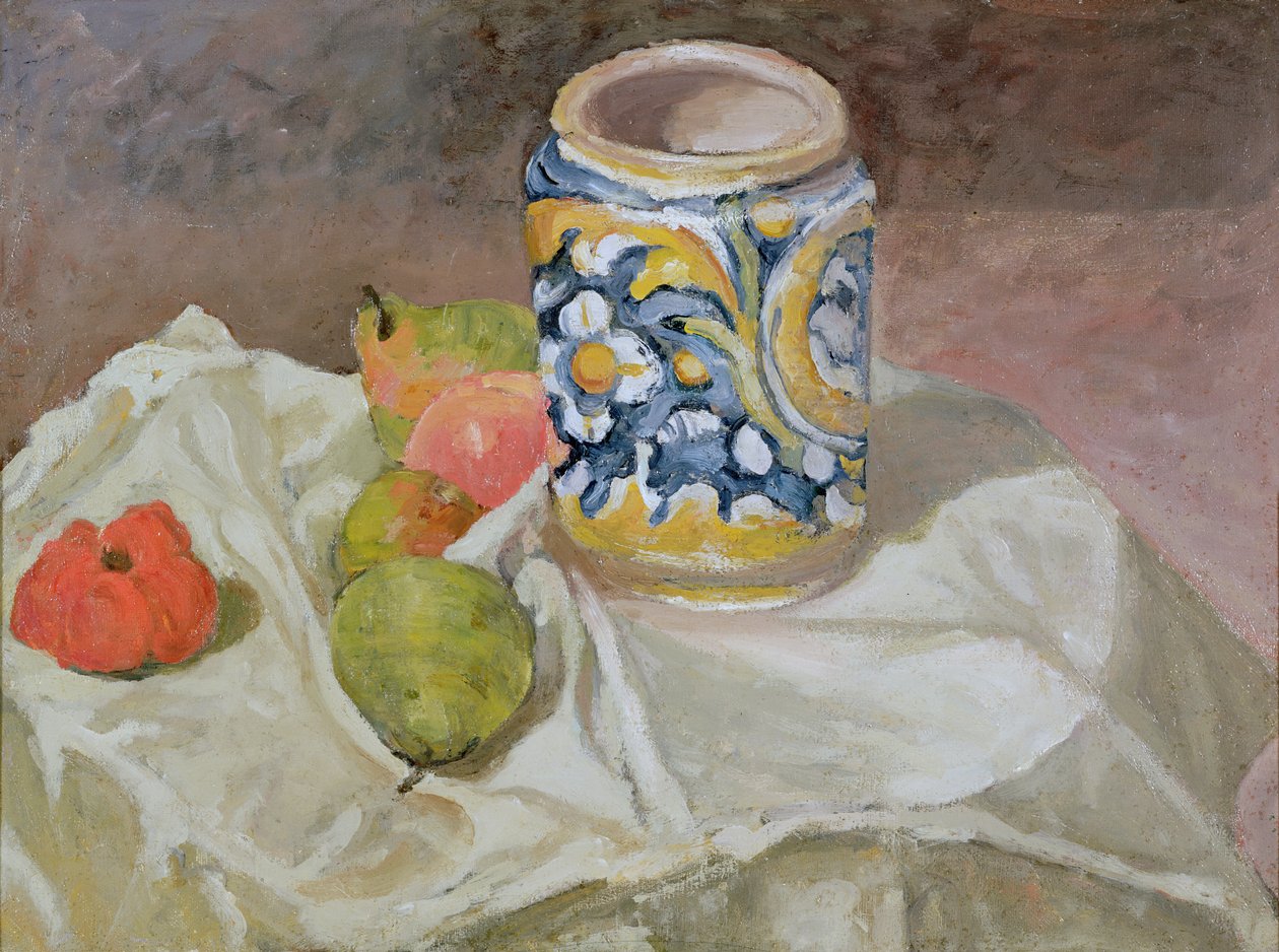 Still Life with Italian Earthenware Jar by Paul Cézanne