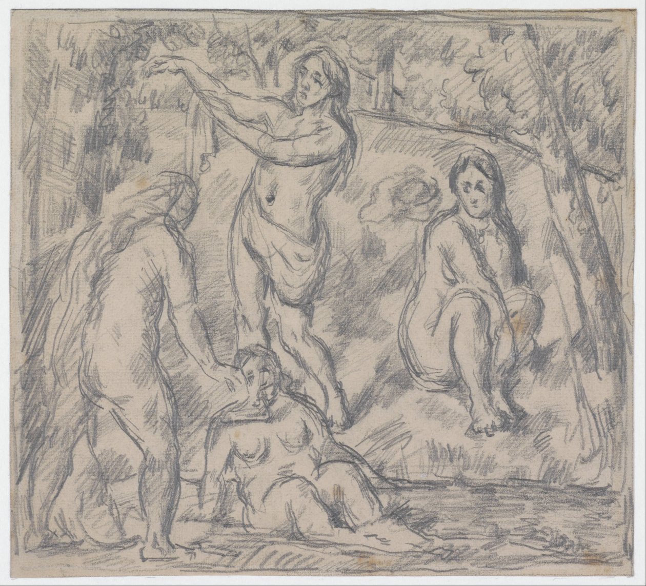 Study of Four Women Bathing by Paul Cézanne