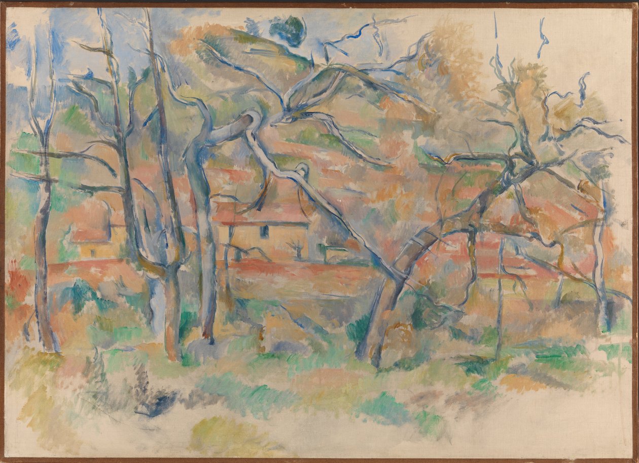 Trees and House, Provence by Paul Cézanne