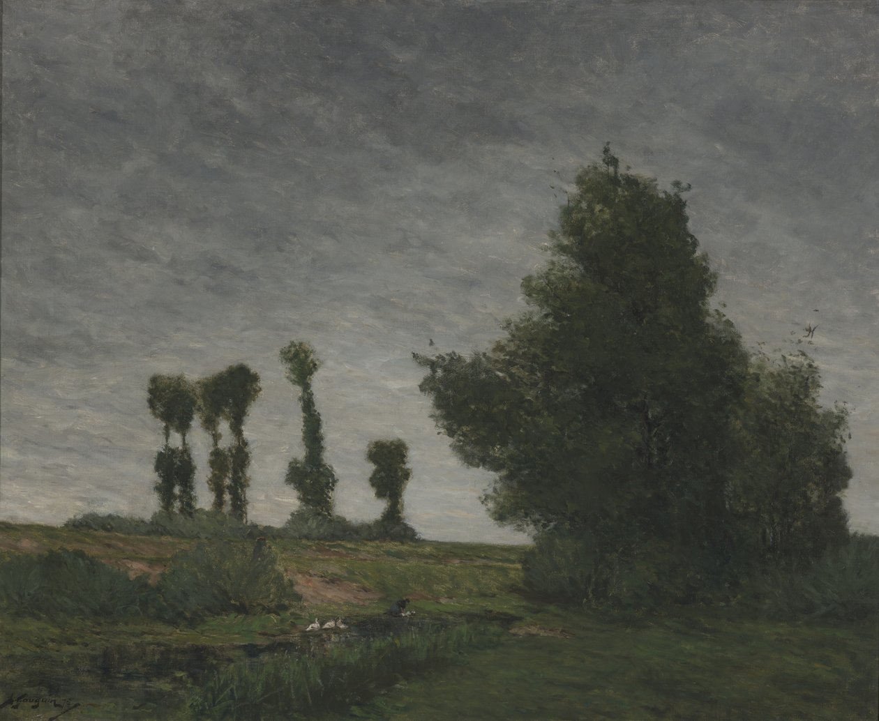 Landscape With Poplars by Paul Gauguin