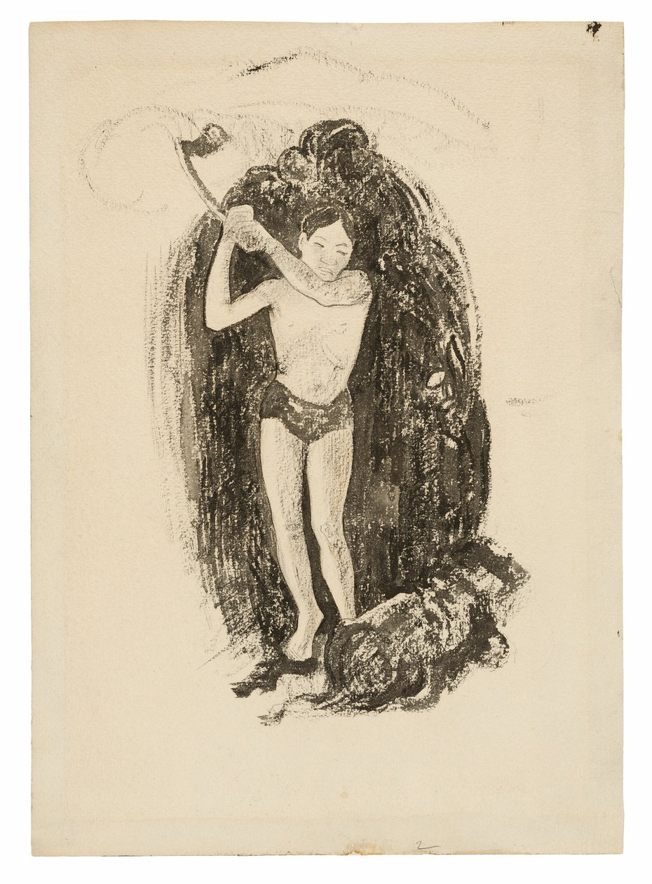 Man with an Ax by Paul Gauguin