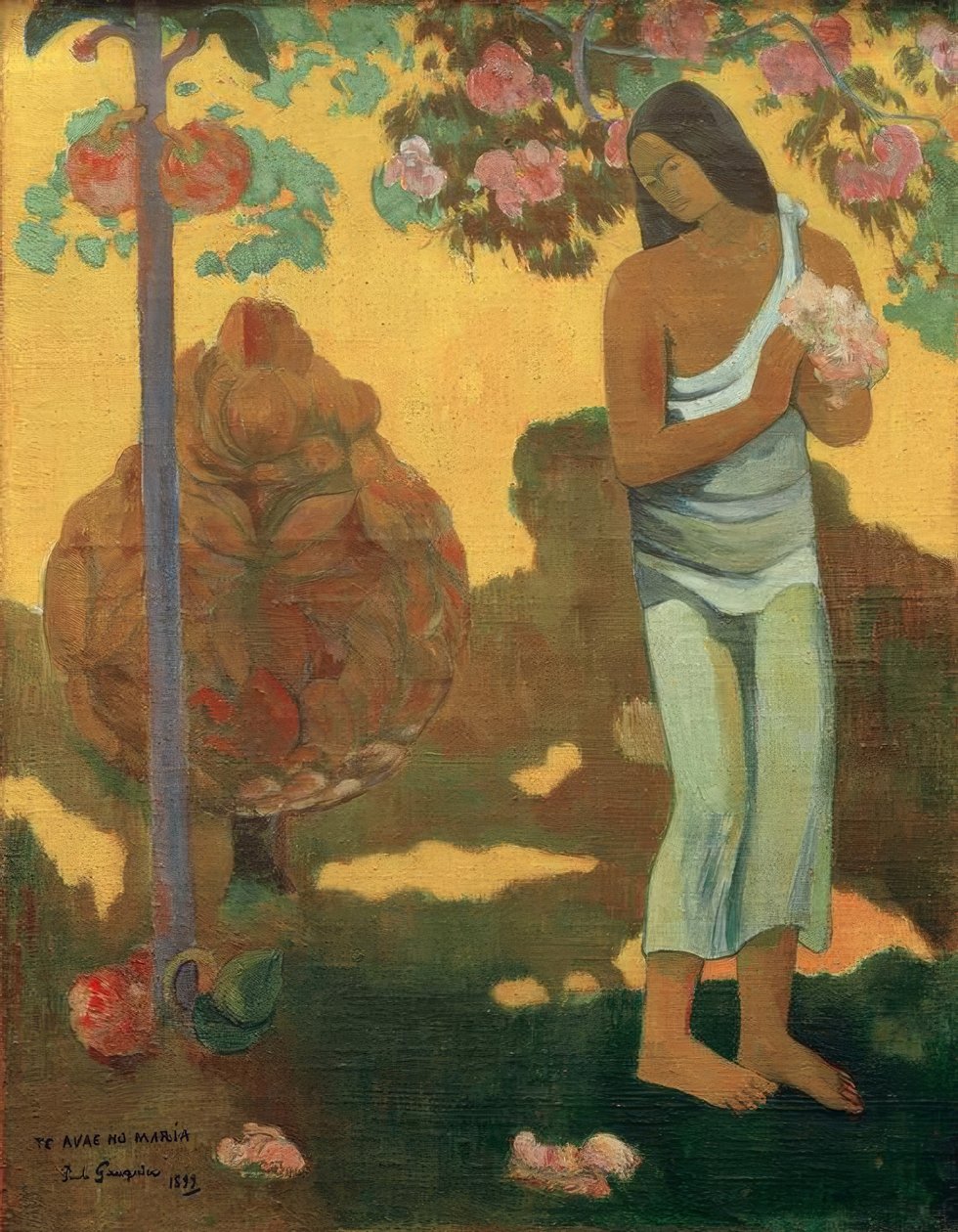 Te avae no Maria by Paul Gauguin