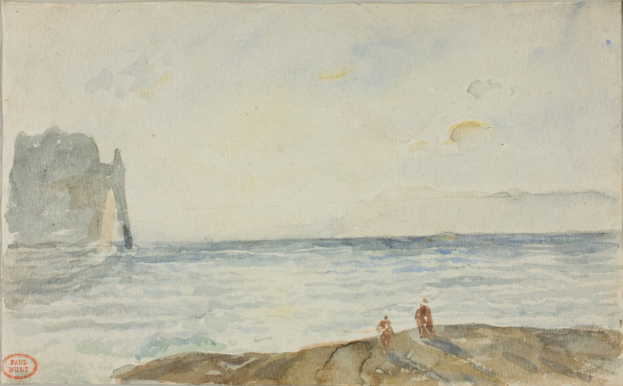 View at Étretat by Paul Huet