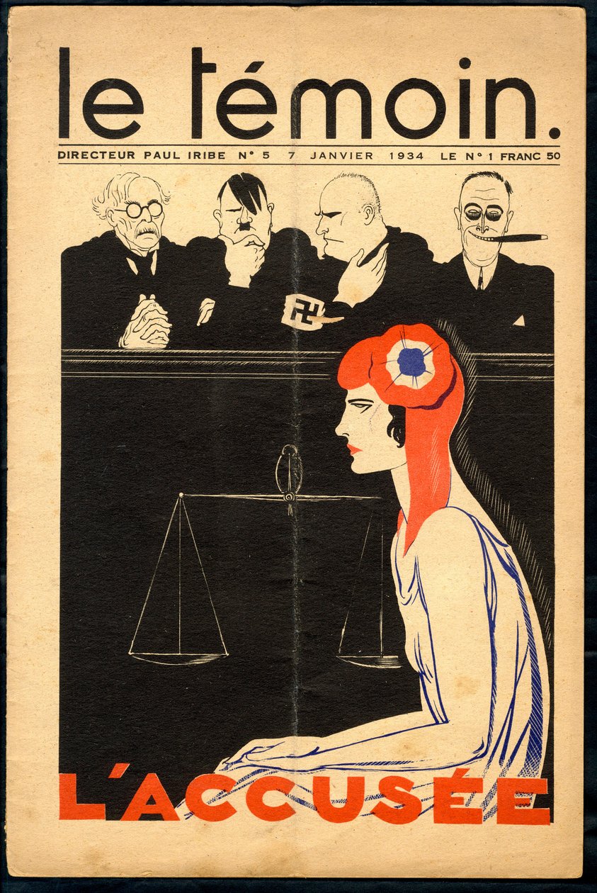The Temoin, Satirical in Colors by Paul Iribe