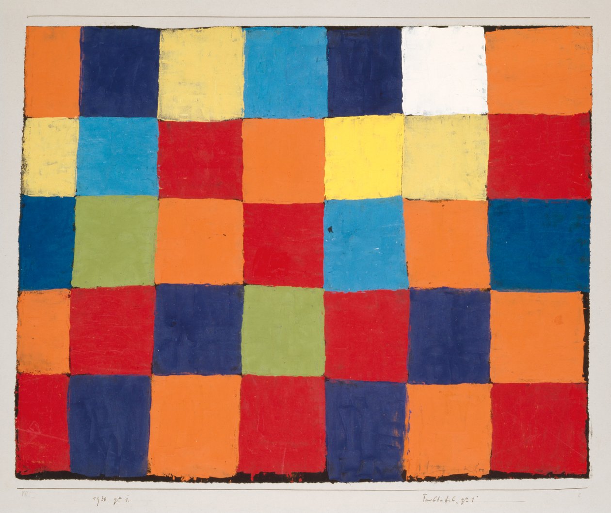 Colour Table Qu 1 by Paul Klee