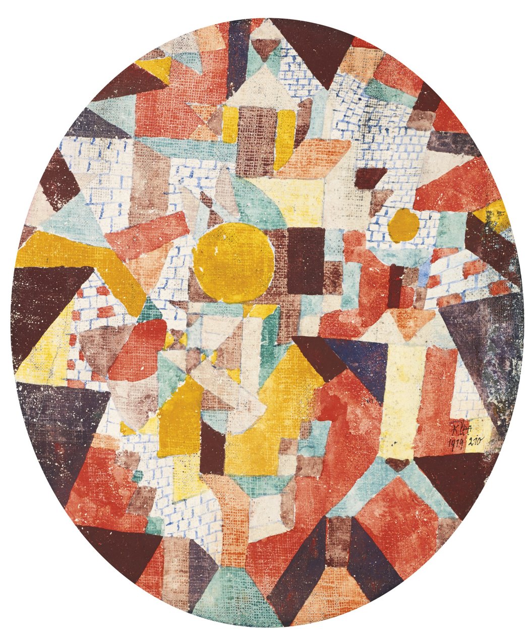 Full moon within walls by Paul Klee