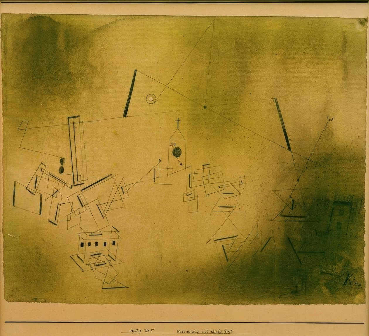 Cosmic and Earthly Time by Paul Klee