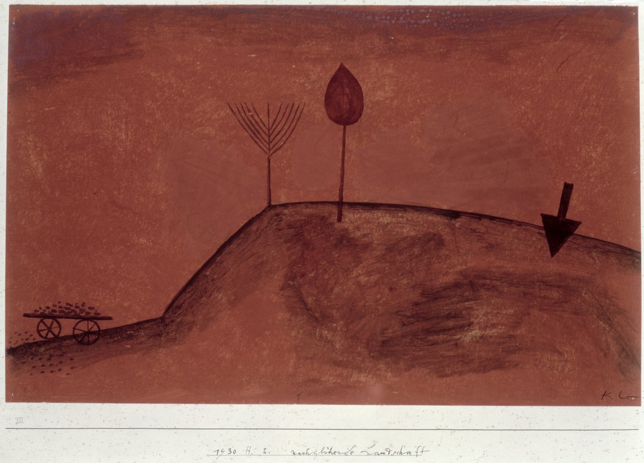 Landscape in Afterglow by Paul Klee