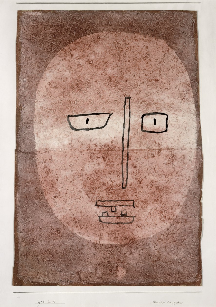 Mask with Three Teeth by Paul Klee