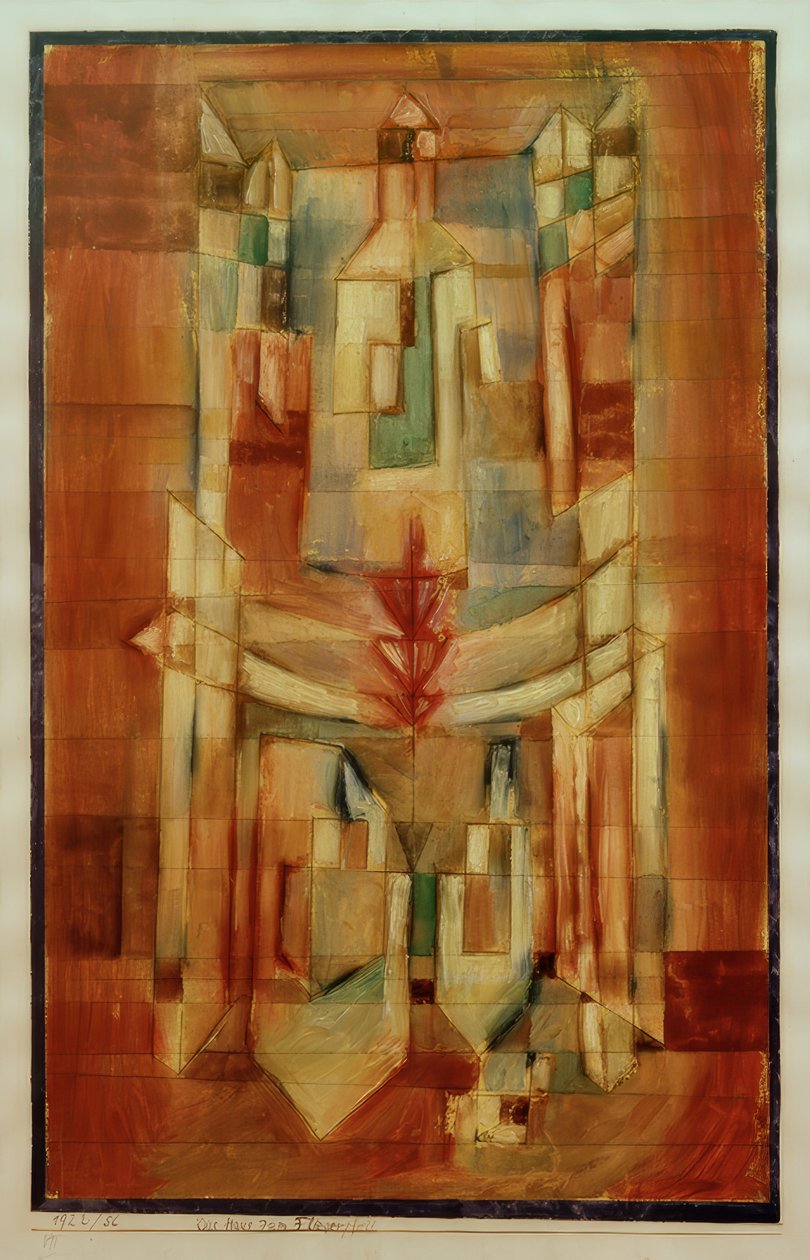 P. Klee, The House to the Arrow of the Flyer / Painting, 1922 by Paul Klee