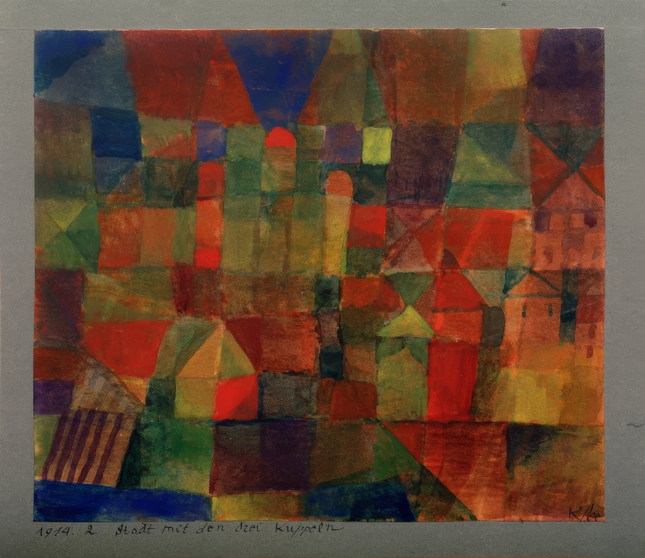 City with Three Domes by Paul Klee