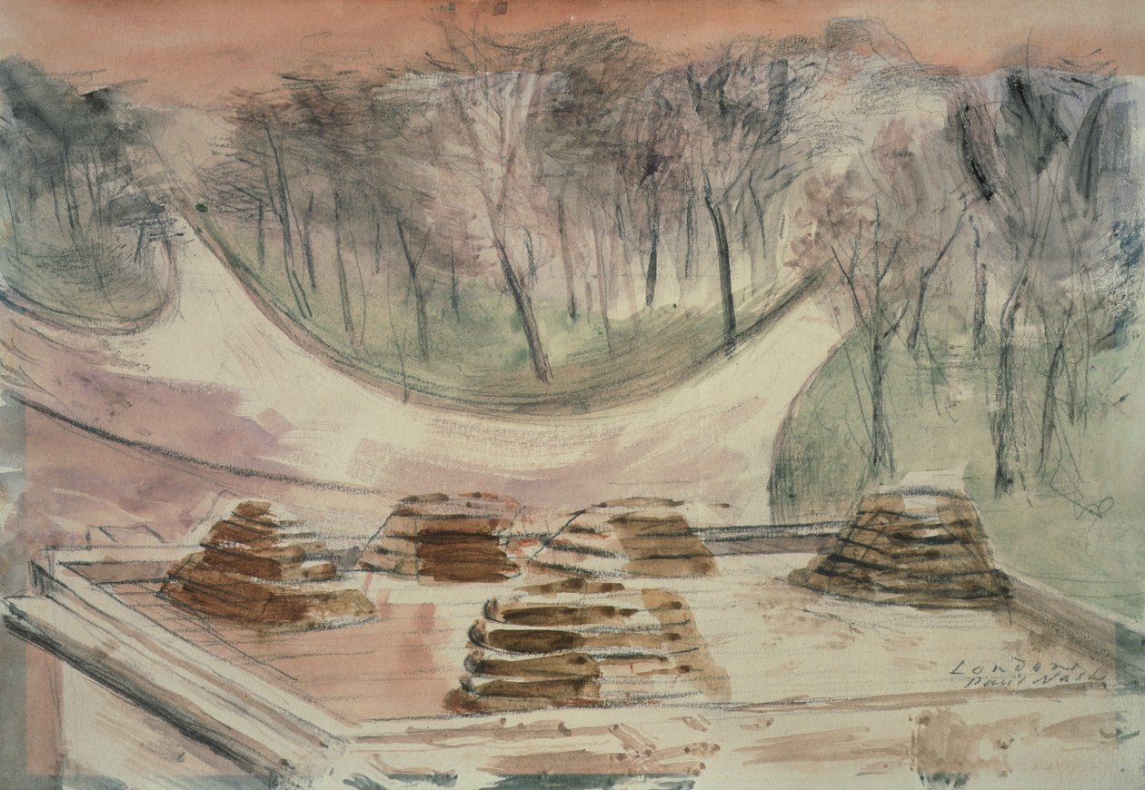 London Park, Marble Arch Defense by Paul Nash