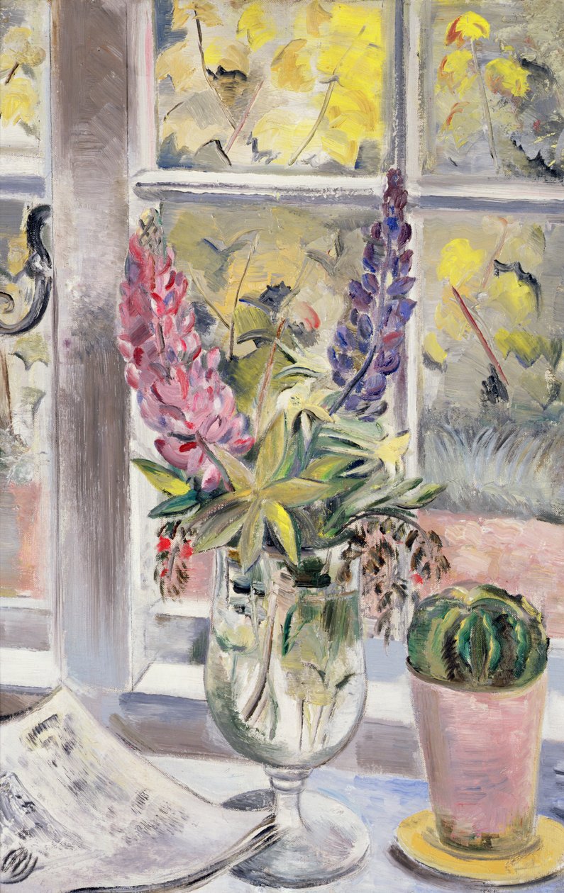 Lupins and Cactus by Paul Nash