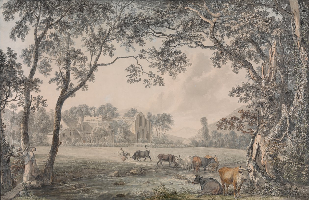 Valle Crucis Abbey, Denbighshire, 1770-79 by Paul Sandby