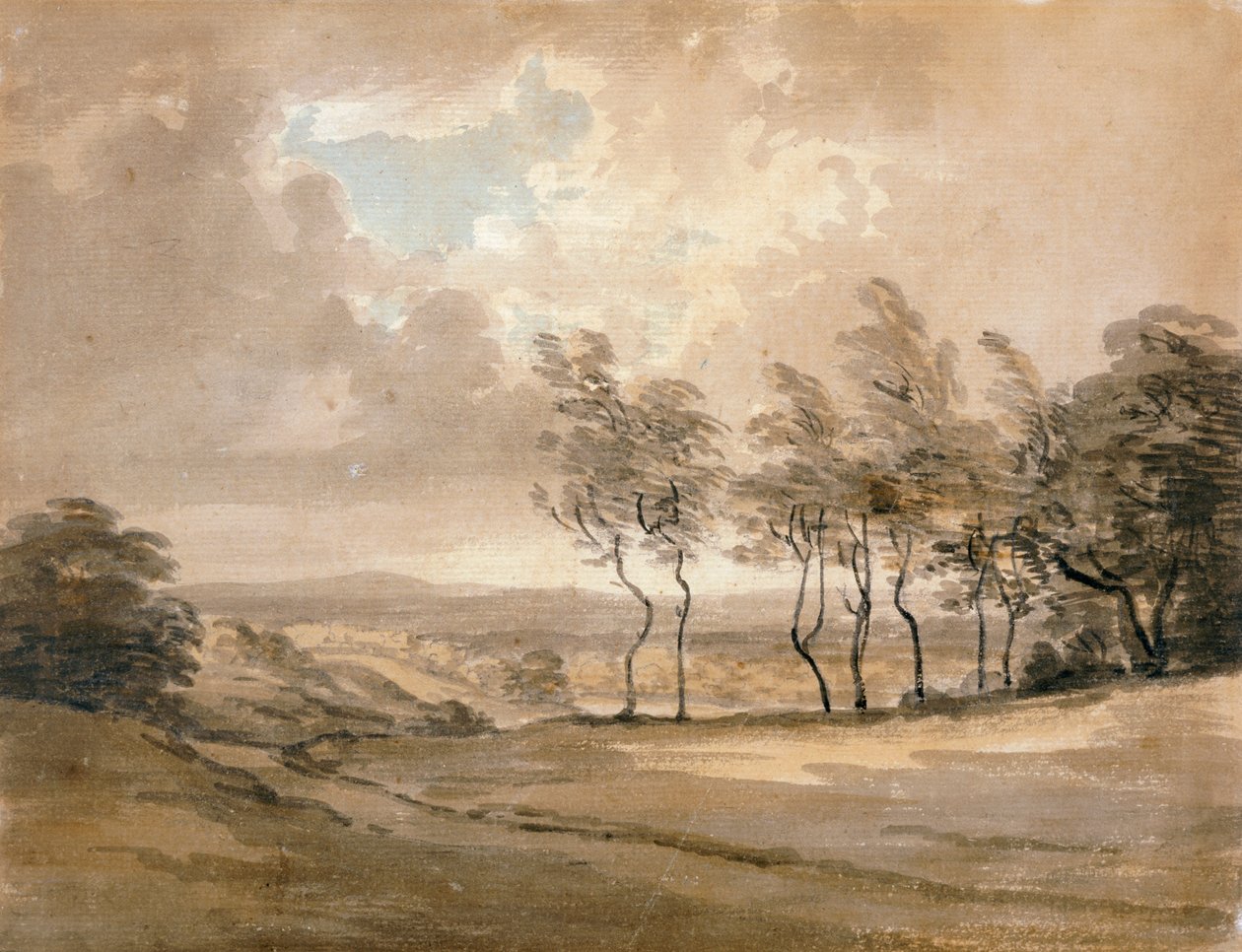 View of Hampstead Heath by Paul Sandby