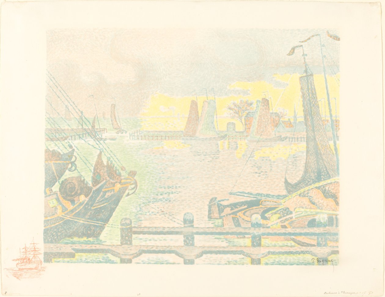 Boats at Flushing by Paul Signac