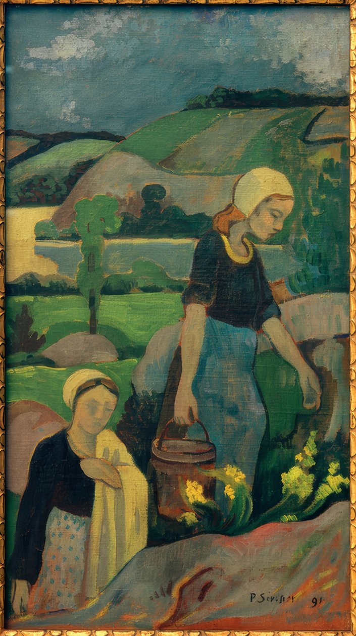 Young Washerwomen Coming Up from the River by Paul Sérusier