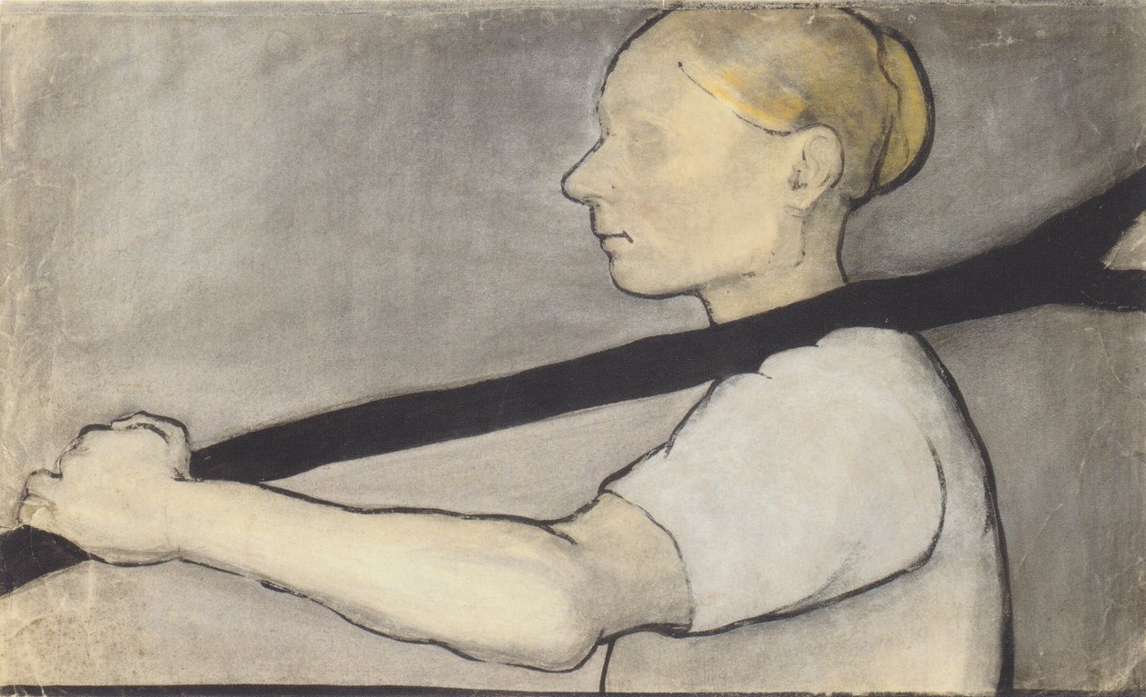 Peasant Woman Carrying a Forked Branch by Paula Modersohn Becker