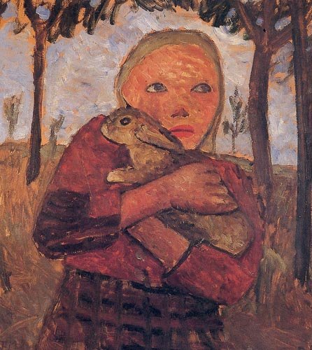 Girl with Rabbit by Paula Modersohn Becker