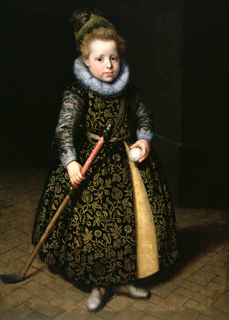 Portrait of a Four-Year-Old Boy with Club and Ball, 1611 by Paulus Moreelse