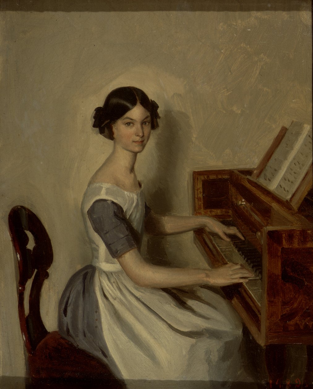 Portrait of Nadezhda P. Zhdanovich at the Piano, 1849 by Pavel Andreevich Fedotov