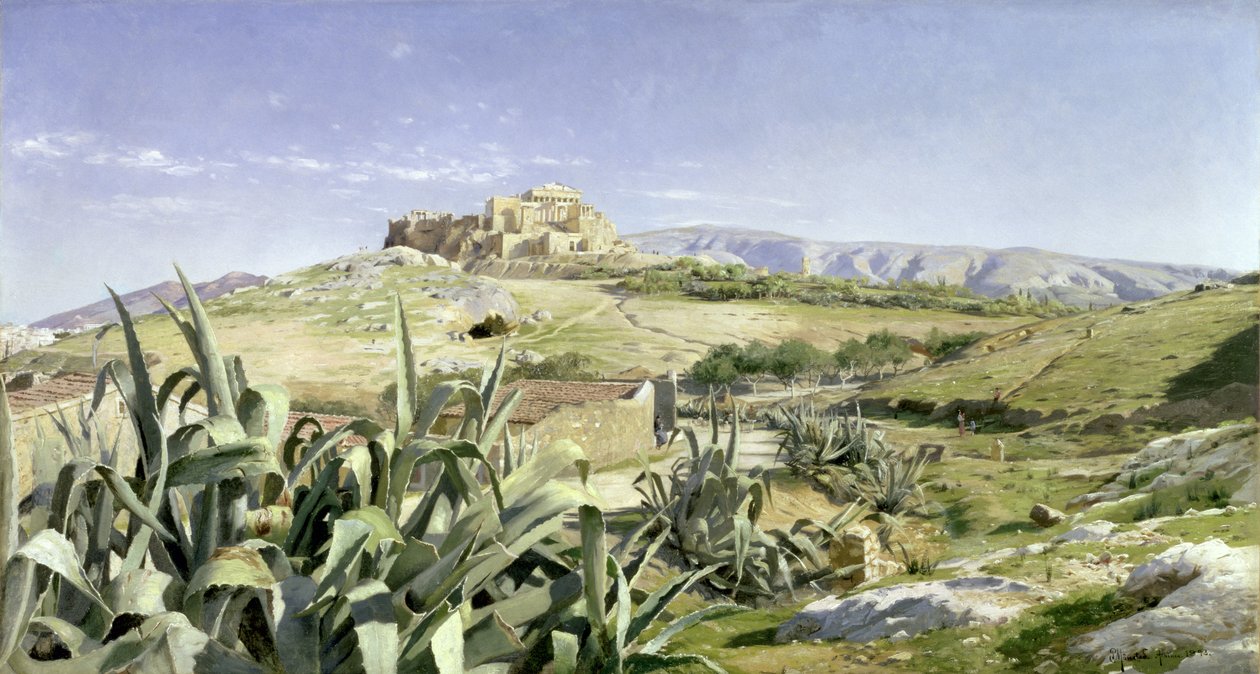 View towards the Acropolis by Peder Monsted