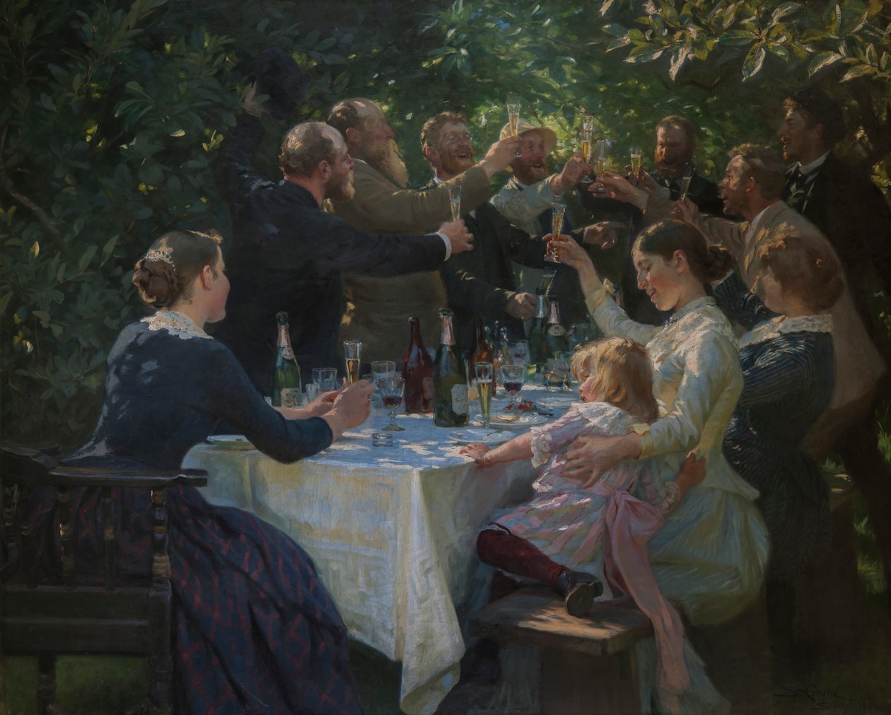 Hip, Hip, Hurrah! by Peder Severin Krøyer