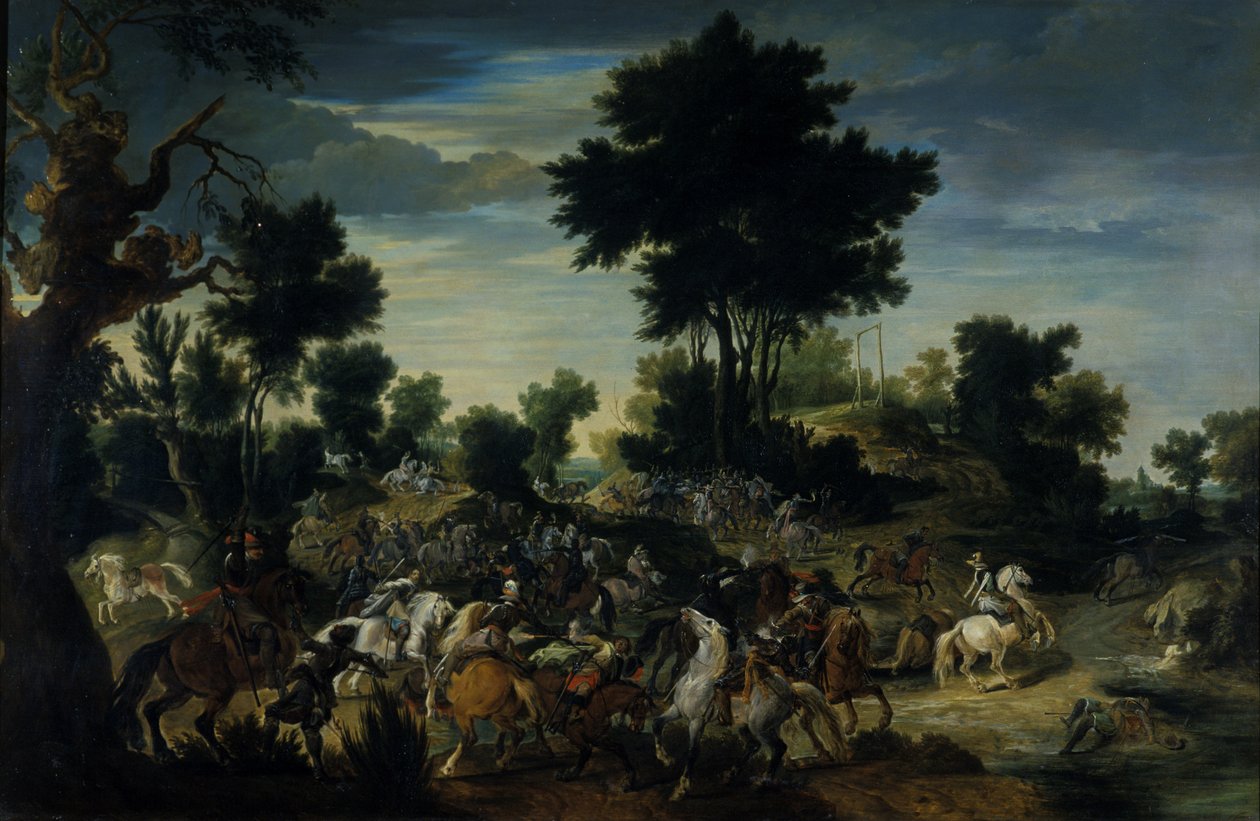 Riders Advancing into a Brook by Peeter Snayers