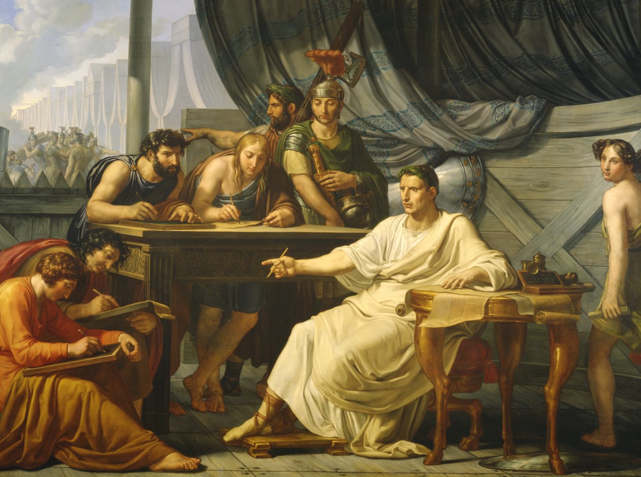 Caesar Dictating his Commentaries by Pelagio Palagi