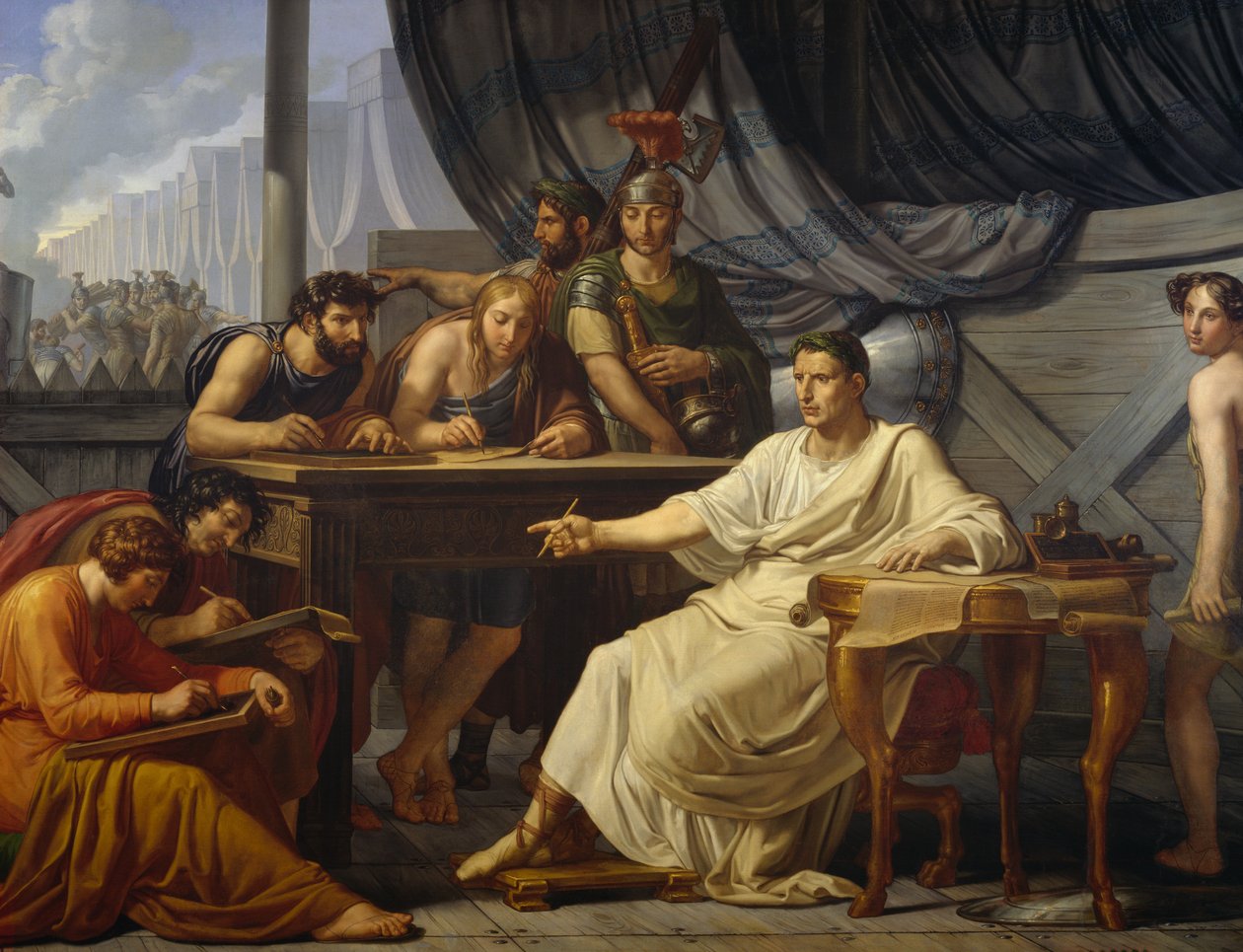 Julius Caesar dictating Commentaries by Pelagio Palagi