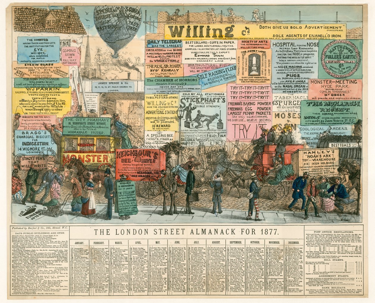 The London Almanack for 1877 by Percy Cruikshank