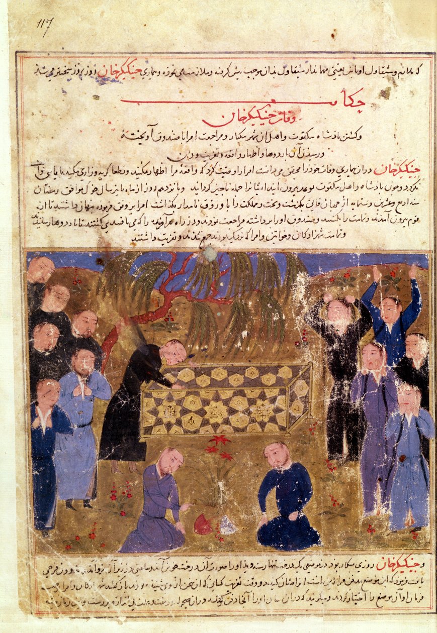 Funeral of Genghis Khan, c.1430 by Persian School