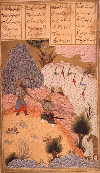 Soldiers Fighting by Persian School
