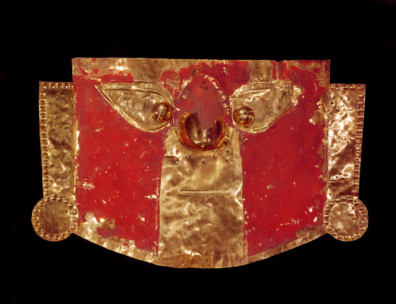 Inca mask by Peruvian School