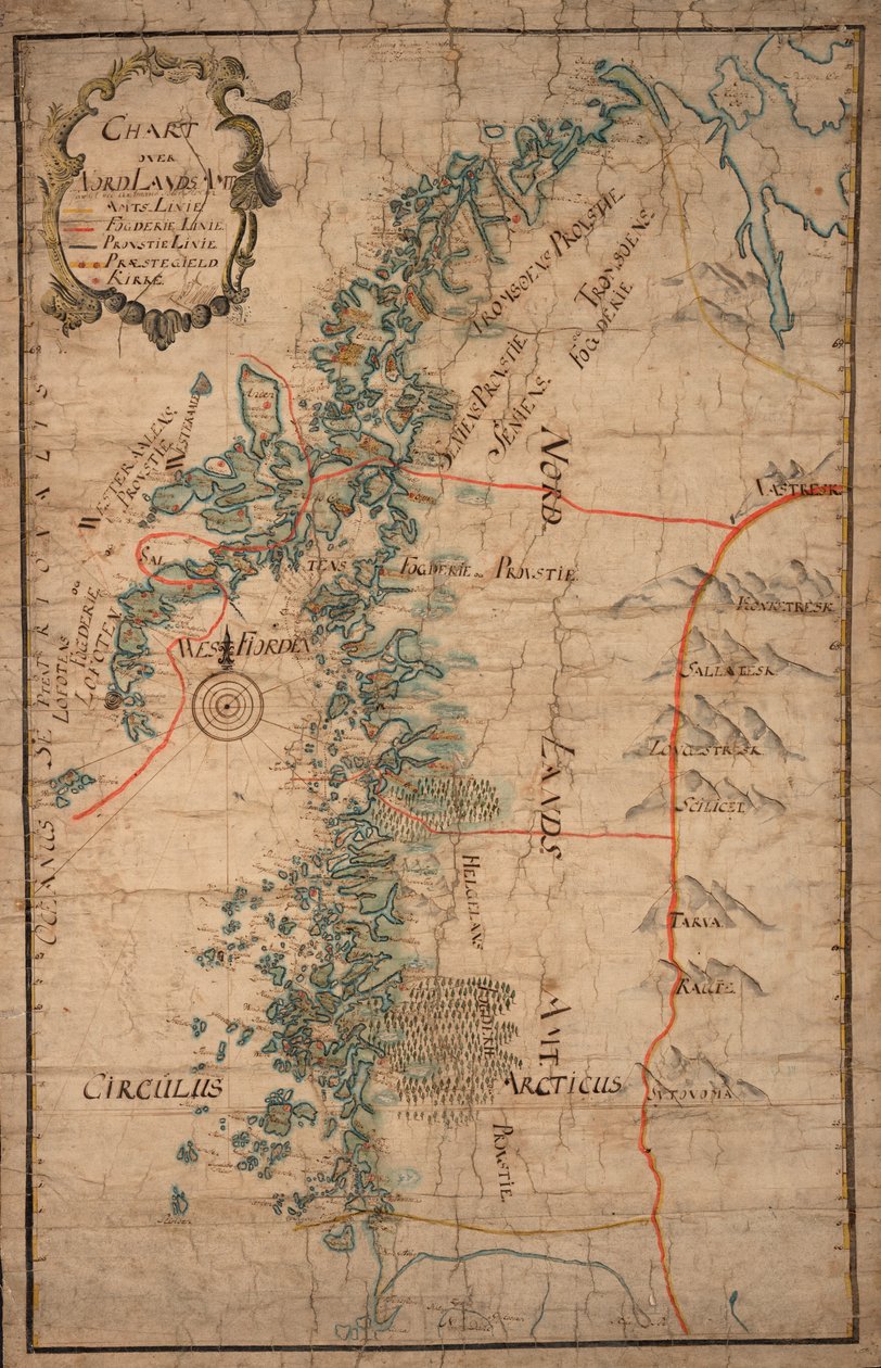 Chart over Nordlands Amt by Peter Holm