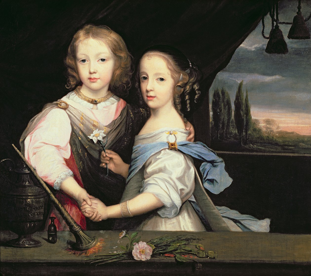 Portrait of Winston and Arabella Churchill, children of Sir Winston Churchill by Peter Lely