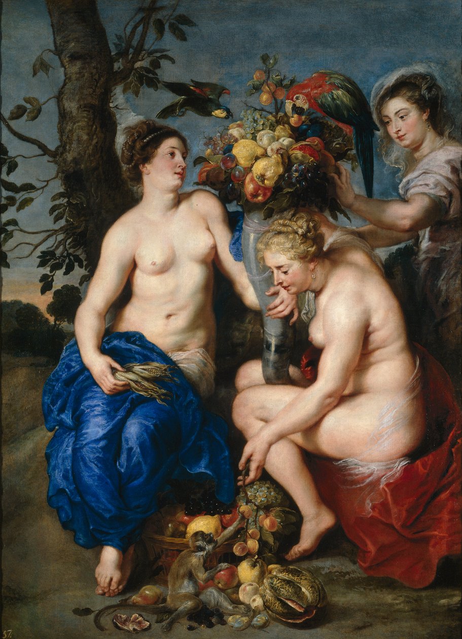 Ceres with Two Nymphs by Peter Paul Rubens