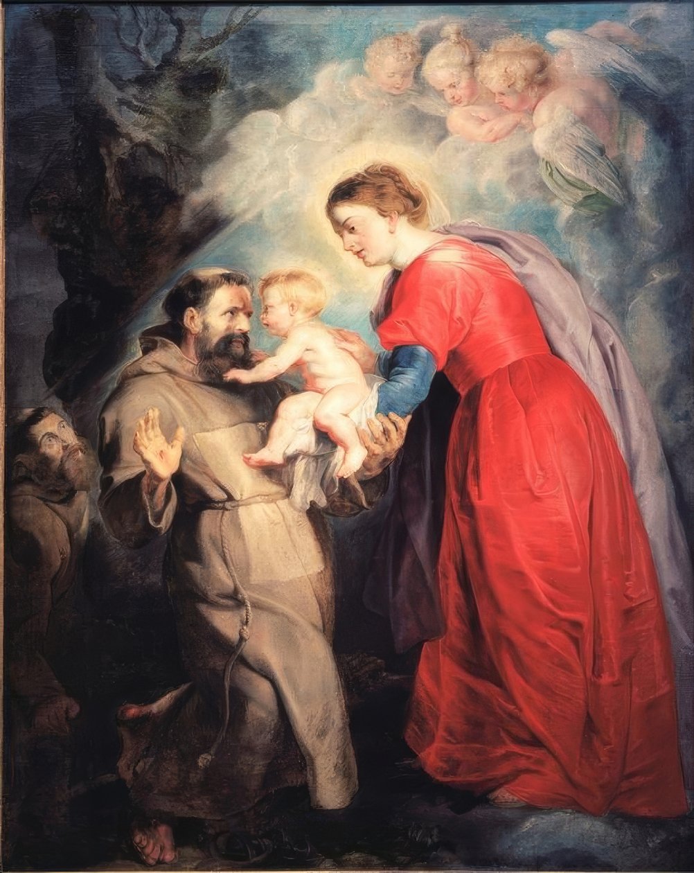 Saint Francis Receives the Christ Child by Peter Paul Rubens