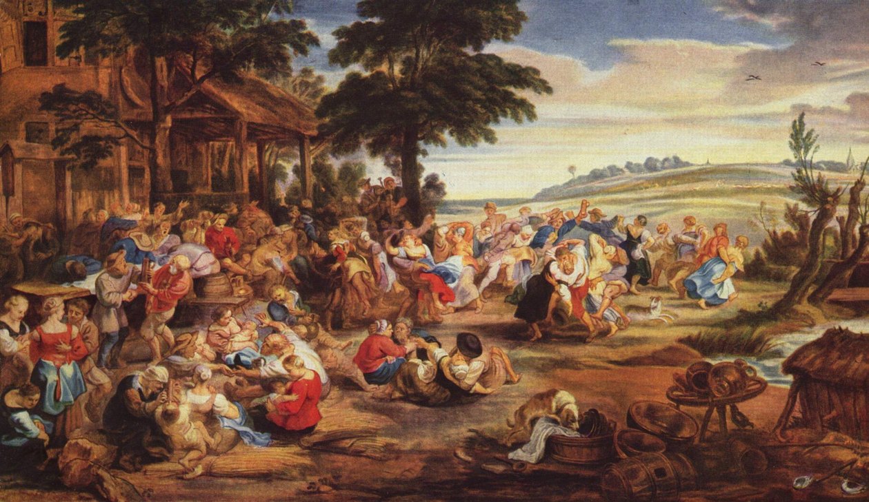 Feasting and Dancing Peasants by Peter Paul Rubens