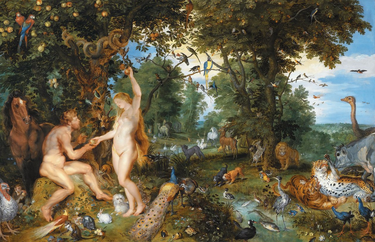 The Earthly Paradise with the Fall of Adam and Eve by Peter Paul Rubens