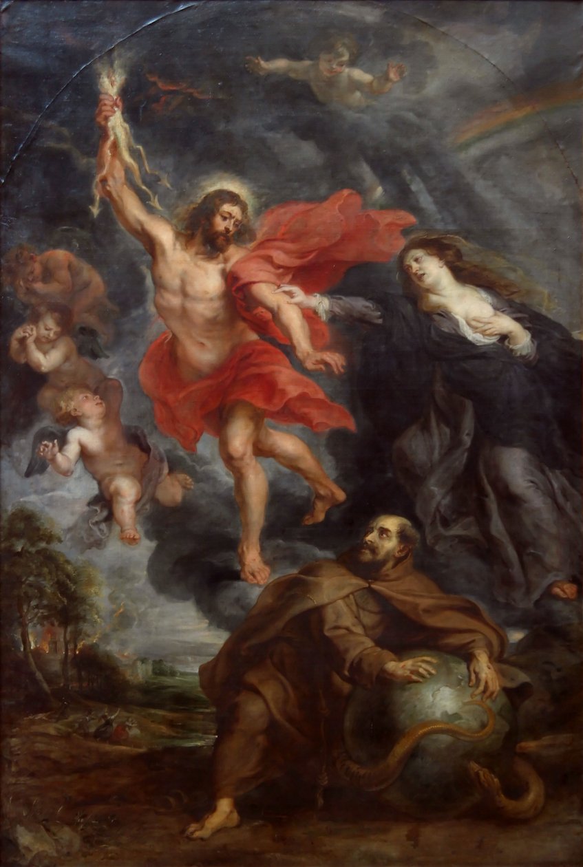 The Intersection of the Virgin and Saint Francis Stopping the Divine Thunderbolts by Peter Paul Rubens