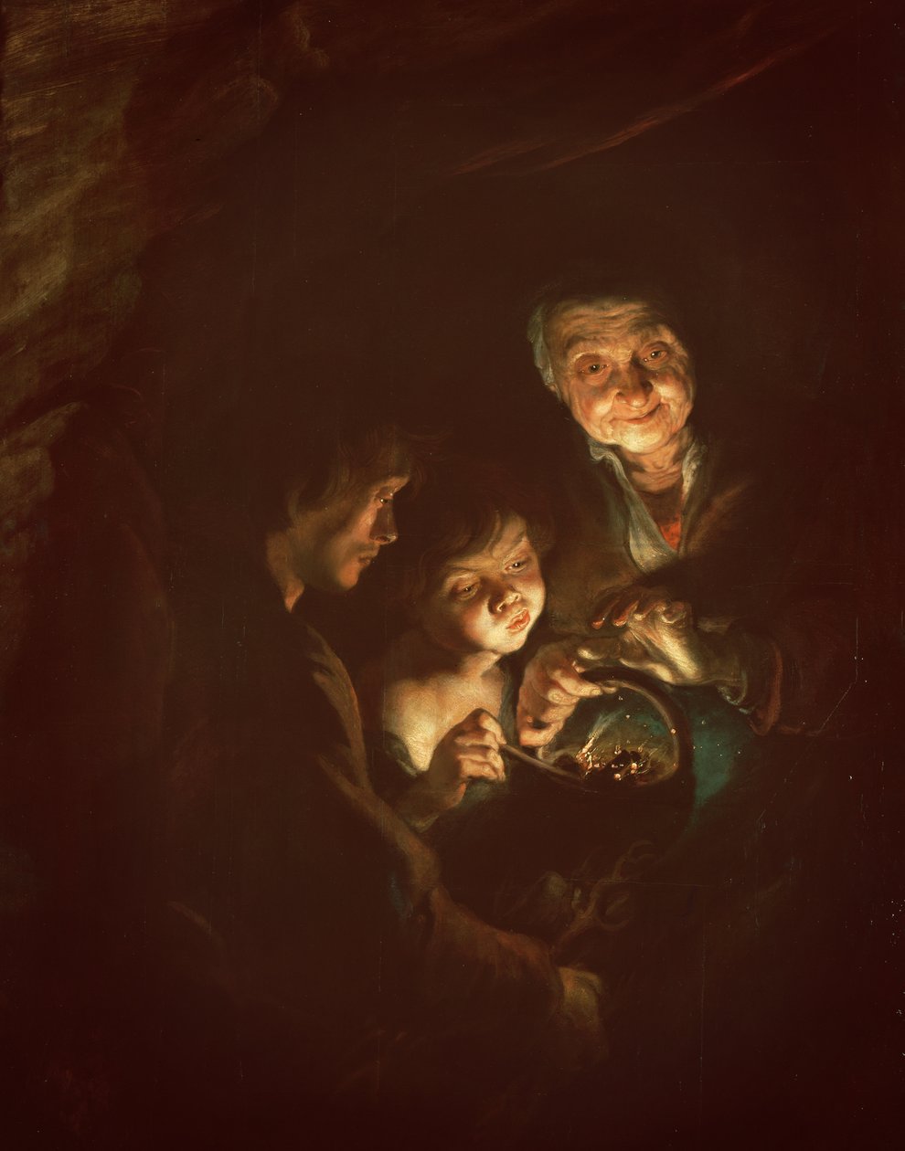 Old Woman with a Brazier by Peter Paul Rubens
