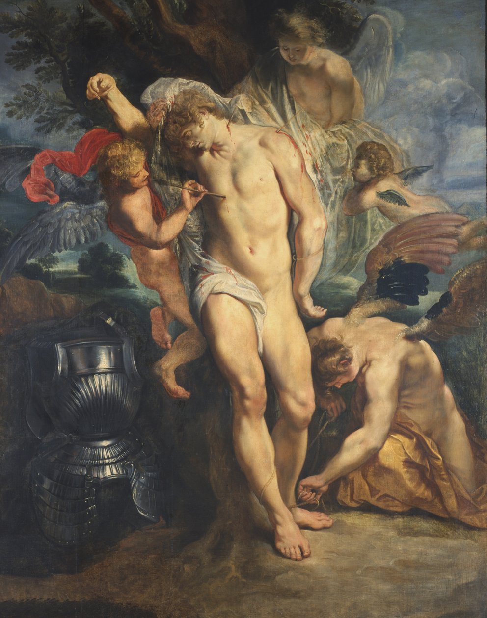 Saint Sebastian Tended by Angels, 1601-02 by Peter Paul Rubens