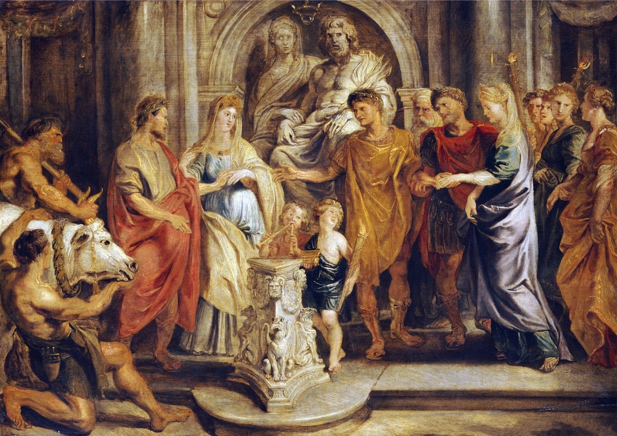 The Marriage of Constantine and Fausta and of Constantia and Licinius by Peter Paul Rubens