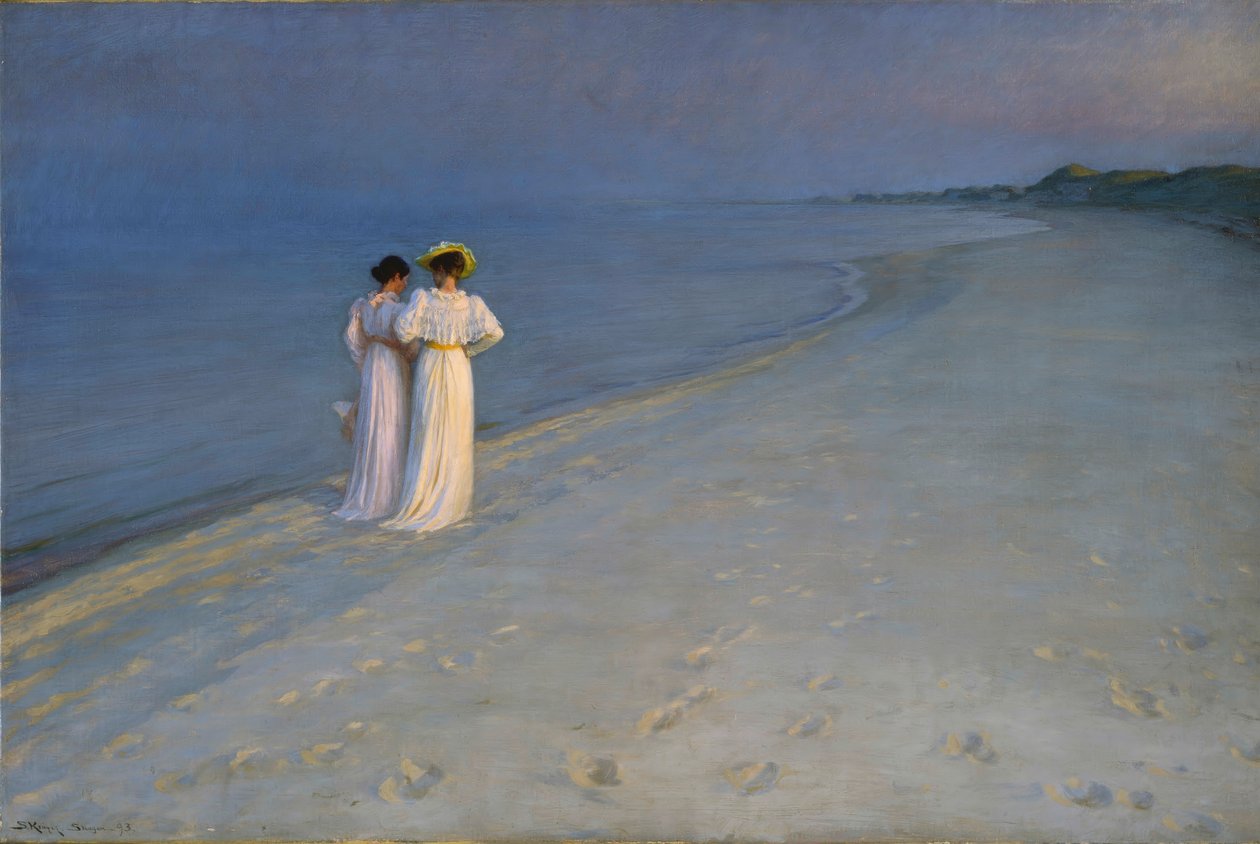Summer Evening at the South Beach by Peder Severin Krøyer
