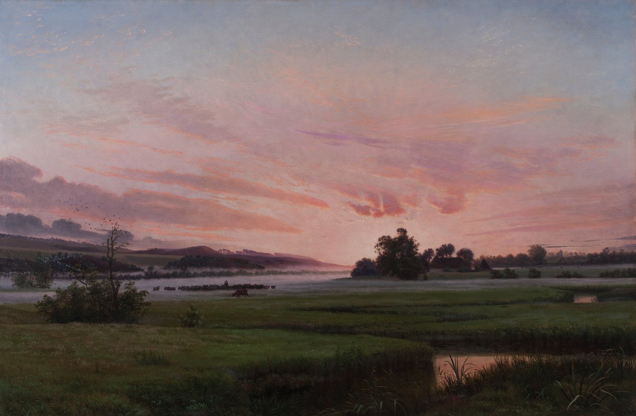 A Summer’s Evening near Ry, Jutland, c.1873 by Vilhelm Kyhn