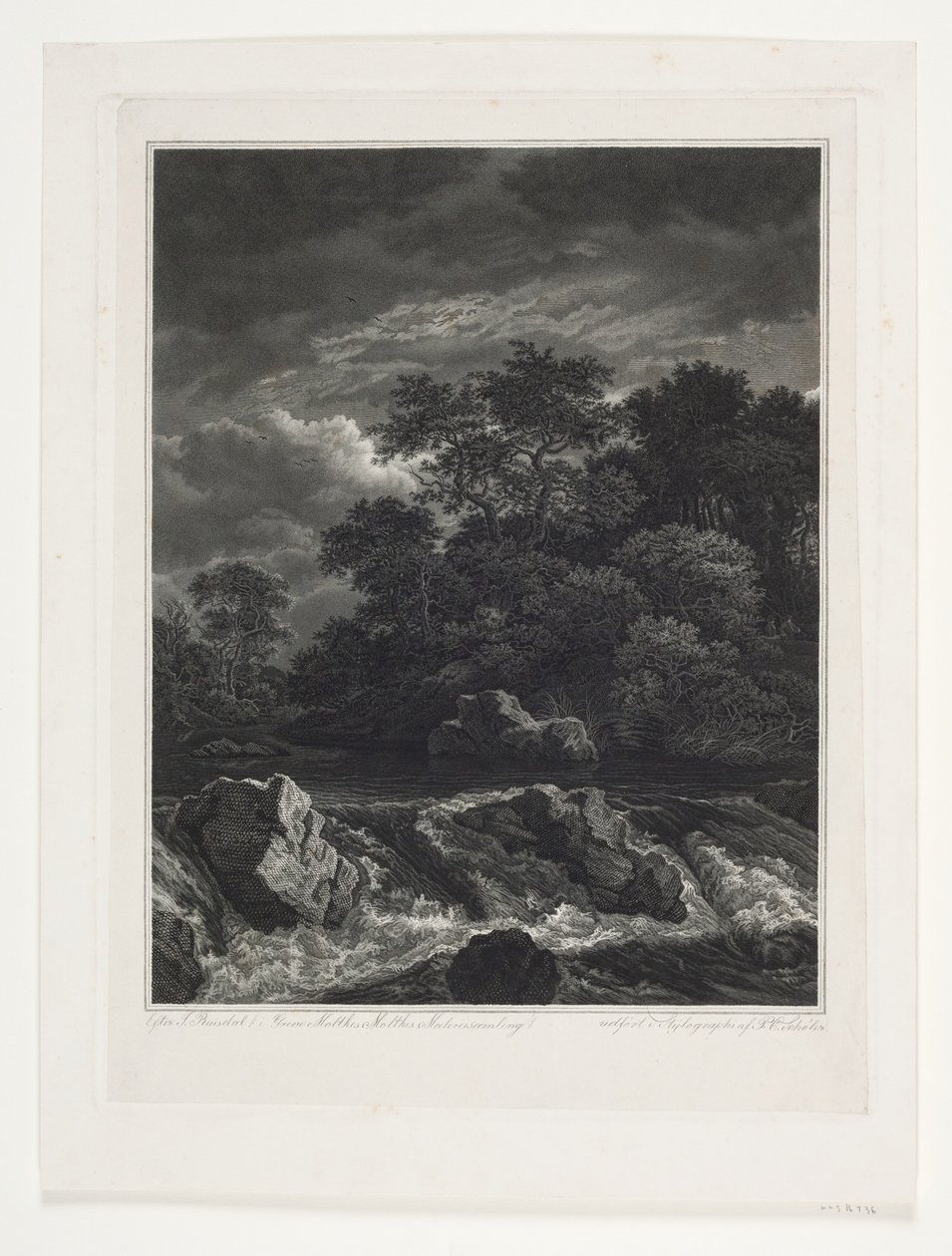Landscape with Waterfall by Peter Christian Schøler