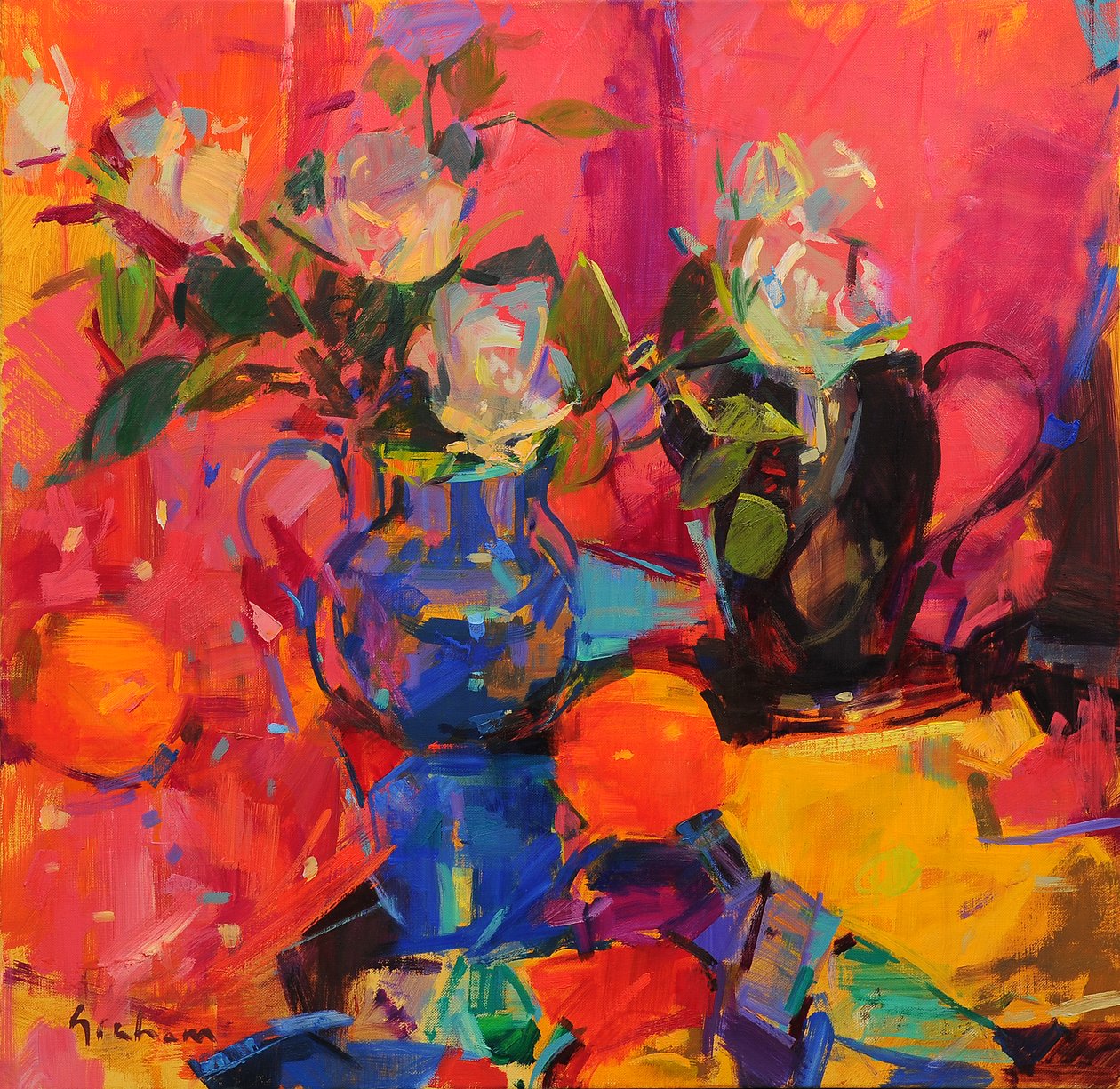 Blue and Rose by Peter Graham (Contemporary)
