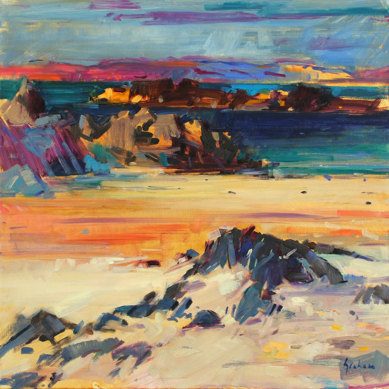 Eilean Rabach by Peter Graham (Contemporary)